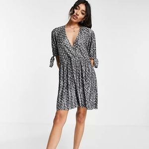 ASOS Design Floral plunge mini dress